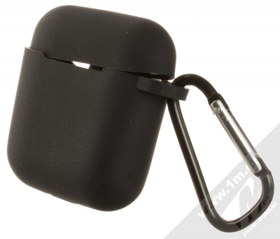 1Mcz Silicone Basic silikonové pouzdro pro sluchátka Apple AirPods černá (black)