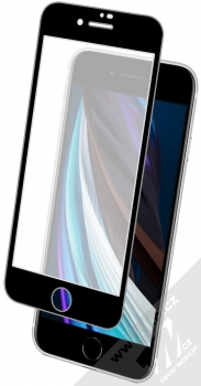 1Mcz Thin Glass 9D tenké ochranné tvrzené sklo na kompletní displej pro Apple iPhone 7, iPhone 8, iPhone SE (2020) černá (black) s telefonem