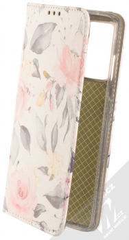 1Mcz Trendy Book Keřík růží 1 flipové pouzdro pro Samsung Galaxy A52, Galaxy A52 5G bílá (white)