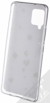 1Mcz Trendy Trojlístky a Čtyřlístky TPU ochranný kryt pro Samsung Galaxy A42 5G bílá (white) zepředu