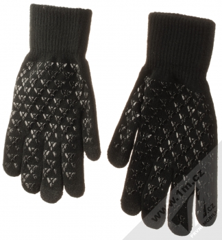 1Mcz Triangle Gloves dámské pletené rukavice pro kapacitní dotykový displej černá (black) samostatně