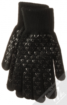 1Mcz Triangle Gloves dámské pletené rukavice pro kapacitní dotykový displej černá (black)