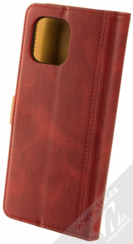 1Mcz Unique Card Book flipové pouzdro pro Xiaomi Mi 11 Lite, Mi 11 Lite 5G červená (red) zezadu
