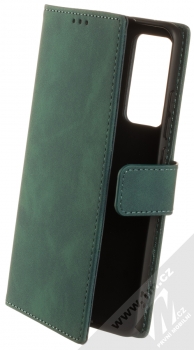 1Mcz Velvet Book flipové pouzdro pro Xiaomi 12, Xiaomi 12X tmavě zelená (dark green)