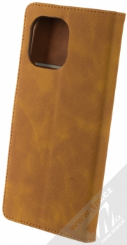 1Mcz Velvety Marten Book flipové pouzdro pro Xiaomi Mi 11 okrově hnědá (ochre brown) zezadu