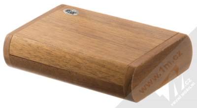 1Mcz Wooden Data Briefcase 32GB USB 2.0 Flash disk ve dřevě a dřevěném kufříku ořechově hnědá (walnut brown) kufřík zezadu