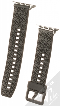 1Mcz Ypsilon silikonový řemínek pro Apple Watch 42mm, Watch 44mm, Watch 45mm černá (black)