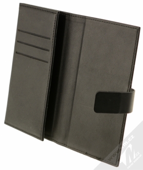 4smarts Ultimag Card Book Wallstreet do 5,2 univerzální flipové pouzdro černá (black) otevřené