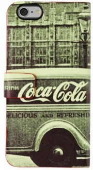 Coca Cola City Cab flipové pouzdro pro Apple iPhone 6 zezadu