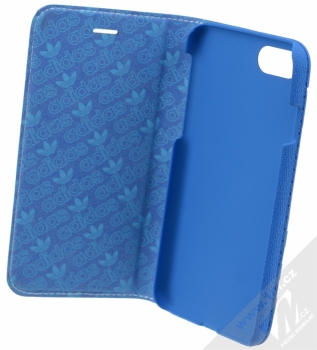 Adidas Booklet Case flipové pouzdro pro Apple iPhone 7 (BI8042) modrá bílá (blue white) otevřené