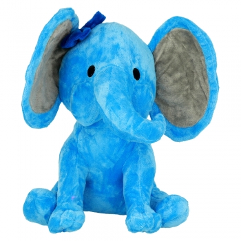 1Mcz Plyšový slon s mašlí modrá (blue)
