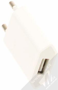 Apple A1400 originální nabíječka 5W + Apple MD818ZM/A originální USB kabel s Lightning konektorem bílá (white) nabíječka USB konektor