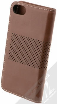 Ayano Dots flipové pouzdro pro Apple iPhone 5, iPhone 5S hnědá (brown) zezadu