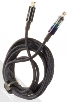 Baseus Explorer opletený USB Type-C kabel délky 2 metry s Apple Lightning konektorem 20W (CATS000103) tmavě modrá (dark blue) komplet
