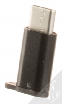 Blue Star Type-C AMTC adaptér z USB Type-C na microUSB konektor s poutkem na zavěšení černá (black) zezadu