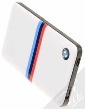 BMW Tricolor Stripes PowerBank záložní zdroj 4800mAh pro mobilní telefon, mobil, smartphone, tablet bílá (white) konektory