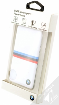 BMW Tricolor Stripes PowerBank záložní zdroj 4800mAh pro mobilní telefon, mobil, smartphone, tablet bílá (white) krabička