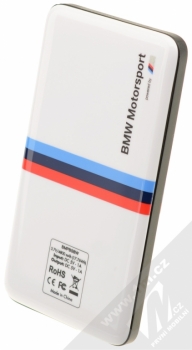 BMW Tricolor Stripes PowerBank záložní zdroj 4800mAh pro mobilní telefon, mobil, smartphone, tablet bílá (white) zezadu