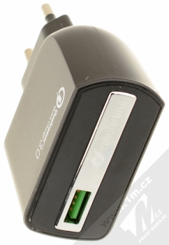CellularLine USB Charger Ultra 18W nabíječka do sítě s USB výstupem a technologií Qualcomm Quick Charge 3.0 černá (black) konektor