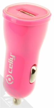 Celly USB Car Charger nabíječka do auta s USB výstupem 1A pro mobilní telefon, mobil, smartphone růžová (pink)