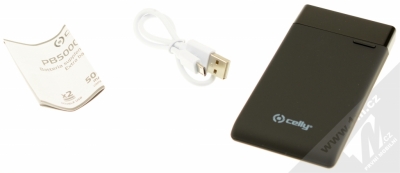 Celly PowerBank záložní zdroj 5000mAh s microUSB konektorem pro mobilní telefon, mobil, smartphone, tablet černá (black) balení