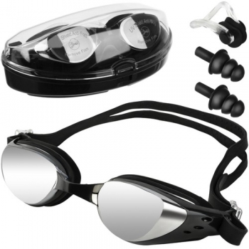 1Mcz Plavecké brýle s UV filtrem a příslušenstvím černá (black)
