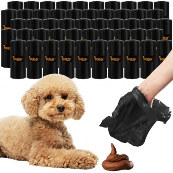 1Mcz Sada igelitových pytlů na psí exkrementy 30 x 21 cm, 1000 ks černá (black)