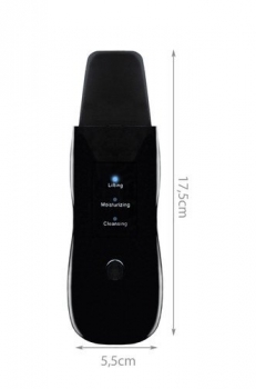 1Mcz DS8803 Ultrazvuková špachtle pro čištění pletí, kavitační peeling černá (black)