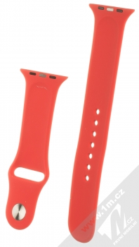 Devia Deluxe Sport Band silikonový pásek na zápěstí pro Apple Watch 42mm, Watch 44mm červená (red) zezadu