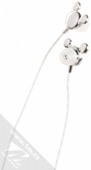 Disney Mickey Mouse Mirror 3D Head Earphones stereo sluchátka ve tvaru myšákovy hlavy stříbrná (silver) sluchátka