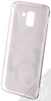 Disney Minnie Mouse 008 TPU ochranný silikonový kryt s motivem pro Samsung Galaxy J6 (2018) světle růžová (light pink) zepředu