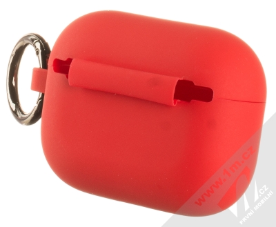 Ferrari AirPods Scuderia Silicone Case silikonové pouzdro pro sluchátka Apple AirPods Pro (FEACAPSILGLRE) červená (red) zezadu