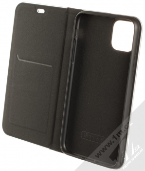 Forcell Carbon Silver flipové pouzdro pro Apple iPhone 11 Pro Max černá (black) otevřené