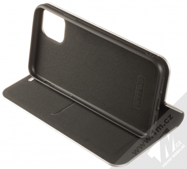 Forcell Carbon Silver flipové pouzdro pro Apple iPhone 11 Pro Max černá (black) stojánek