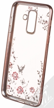 Forcell Diamond TPU ochranný kryt pro Samsung Galaxy A6 Plus (2018) růžově zlatá (rose gold) zepředu
