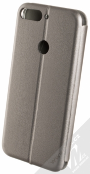 Forcell Elegance Book flipové pouzdro pro Huawei Y7 Prime (2018) kovově šedá (steel) zezadu