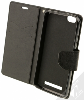 Forcell Fancy Book flipové pouzdro pro Lenovo Vibe C černá (black) otevřené