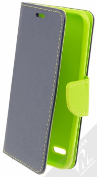 Forcell Fancy Book flipové pouzdro pro LG K10 (2017) modrá limetkově zelená (blue lime)