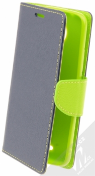 Forcell Fancy Book flipové pouzdro pro Moto C modrá limetkově zelená (blue lime)
