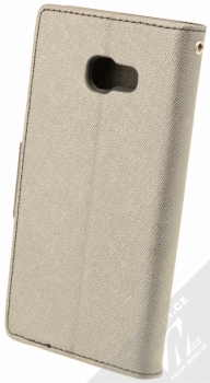 Forcell Fancy Book flipové pouzdro pro Samsung Galaxy A5 (2017) kovově šedá černá (steel black) zezadu