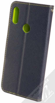 Forcell Fancy Book flipové pouzdro pro Xiaomi Redmi Note 7 modrá limetkově zelená (blue lime) zezadu