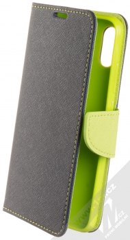 Forcell Fancy Book flipové pouzdro pro Xiaomi Redmi Note 7 modrá limetkově zelená (blue lime)