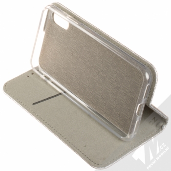 Forcell Magic Book flipové pouzdro pro Apple iPhone X stříbrná (silver) stojánek