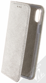 Forcell Magic Book flipové pouzdro pro Apple iPhone X stříbrná (silver)