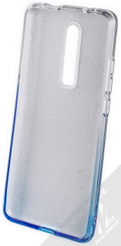 Forcell Shining třpytivý ochranný kryt pro Xiaomi Mi 9T stříbrná modrá (silver blue) zepředu