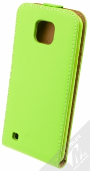 ForCell Slim Flip Flexi otevírací pouzdro pro LG X Cam limetkově zelená (lime) zezadu