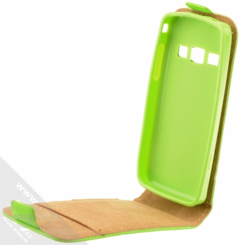 ForCell Slim Flip Flexi otevírací pouzdro pro Samsung S5610, S5611 limetkově zelená (lime) otevřené