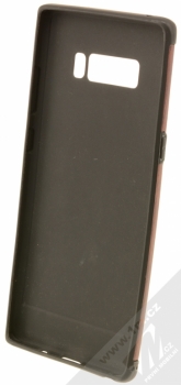 Forcell Wood ochranný kryt s motivem dřeva pro Samsung Galaxy Note 8 hnědá černá (brown black) zepředu