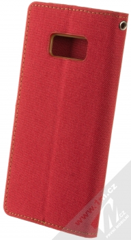 Goospery Canvas Diary flipové pouzdro pro Samsung Galaxy S8 červená (red) zezadu