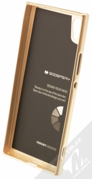 Goospery i-Jelly Case TPU ochranný kryt pro Sony Xperia XA1 zlatá (metal gold) zepředu
